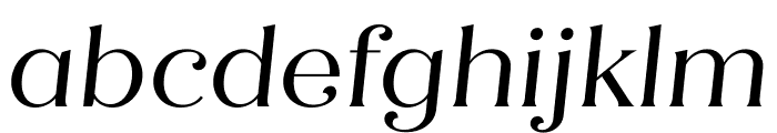 Quiche Flare Italic Font LOWERCASE