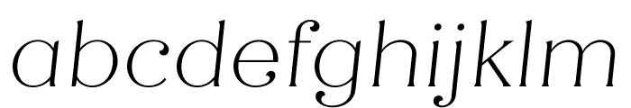 Quiche Flare Thin Italic Font LOWERCASE