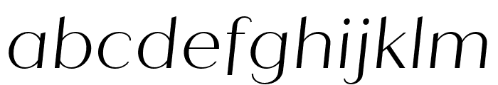 Quiche Sans Light Italic Font LOWERCASE