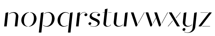 Quiche Stencil Italic Font LOWERCASE