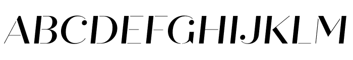 Quiche Stencil Medium Italic Font UPPERCASE