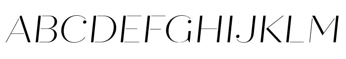 Quiche Stencil Thin Italic Font UPPERCASE