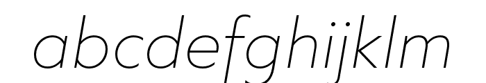 Quiet Sans ExtraLight Italic Font LOWERCASE