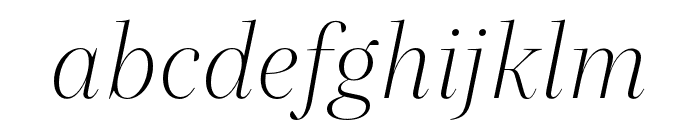 Quinn Display Thin Italic Font LOWERCASE