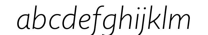 Quire Sans Pro ExtraLight Italic Font LOWERCASE