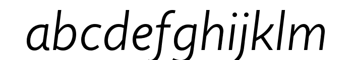 Quire Sans Pro Light Italic Font LOWERCASE