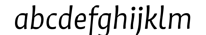 Quiz Light Italic Font LOWERCASE