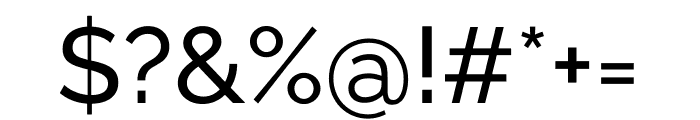 Raleway Medium Font OTHER CHARS