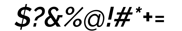 Raleway SemiBold Italic Font OTHER CHARS