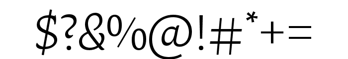 Raritas ExtraLight Font OTHER CHARS