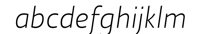 Ratio Light Italic Font LOWERCASE