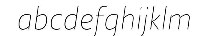 Ratio Thin Italic Font LOWERCASE
