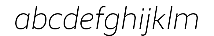 Realist Light Italic Font LOWERCASE