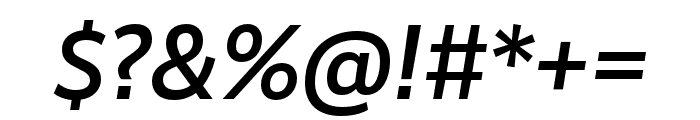 RealistNarrow Medium Italic Font OTHER CHARS