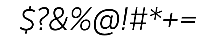 RealistNarrow SemiLight Italic Font OTHER CHARS