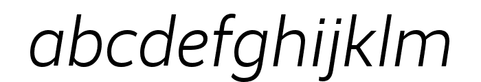 RealistNarrow SemiLight Italic Font LOWERCASE