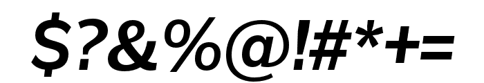 Remora Sans W1 Demi Italic Font OTHER CHARS