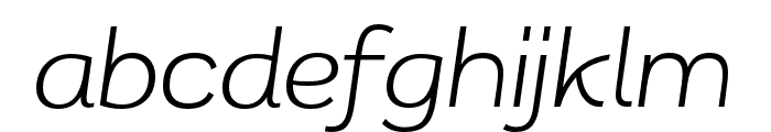 Remora Sans W1 Light Italic Font LOWERCASE