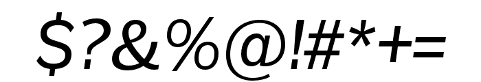 Remora Sans W1 Medium Italic Font OTHER CHARS
