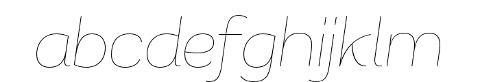 Remora Sans W1 Thin Italic Font LOWERCASE