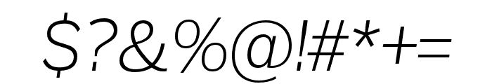 Remora Sans W2 Light Italic Font OTHER CHARS