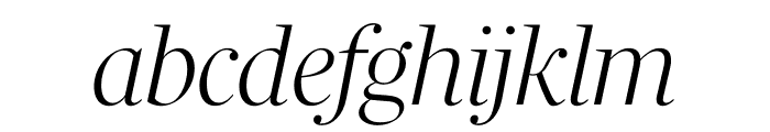 Richmond Display Extra Light Italic Font LOWERCASE