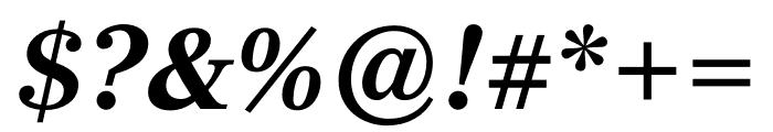 Richmond Text Semibold Italic Font OTHER CHARS