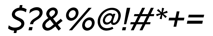 Rig Sans Medium Italic Font OTHER CHARS