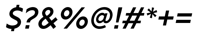 Rig Sans Semibold Italic Font OTHER CHARS