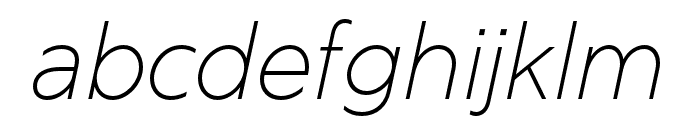 Rig Sans Thin Italic Font LOWERCASE