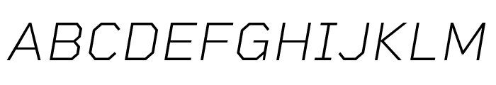 Rigid Square ExtraLight Italic Font UPPERCASE