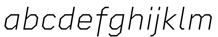 Rigid Square ExtraLight Italic Font LOWERCASE