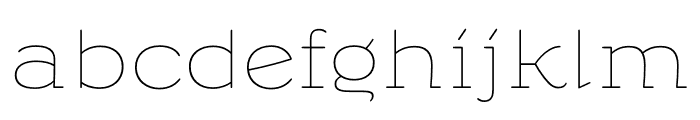 Riquet Thin Font LOWERCASE