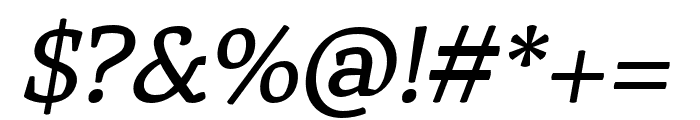 Rival Regular Italic Font OTHER CHARS