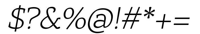 Rival UltraLight Italic Font OTHER CHARS