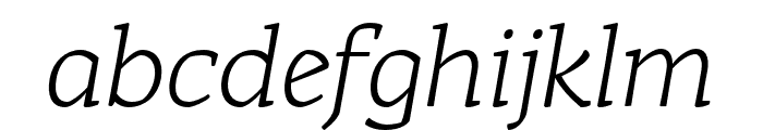 Rival UltraLight Italic Font LOWERCASE