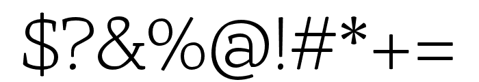 Rival UltraLight Font OTHER CHARS
