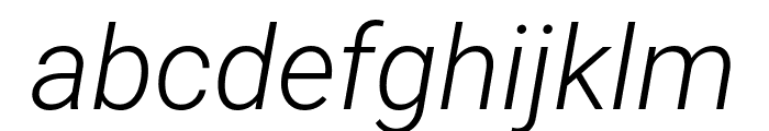 Roboto Condensed Light Italic Font LOWERCASE