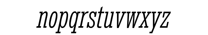 Rockwell Nova Condensed Light Italic Font LOWERCASE