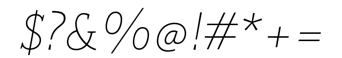 Rogliano Thin Italic Font OTHER CHARS