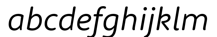 RooneySans Light Italic Font LOWERCASE