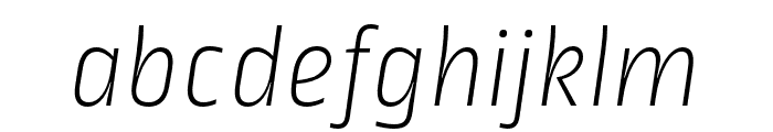 Ropa Sans Pro ExtraLight Italic Font LOWERCASE
