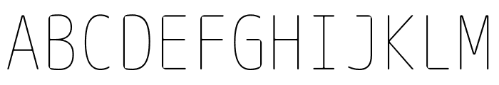 Rounded M+ 1m Thin Font UPPERCASE