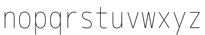 Rounded M+ 1m Thin Font LOWERCASE