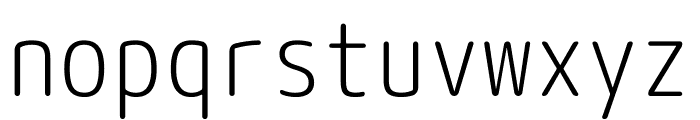 Rounded M+ 1mn Light Font LOWERCASE