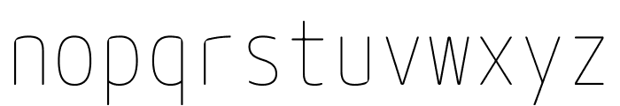 Rounded M+ 1mn Thin Font LOWERCASE