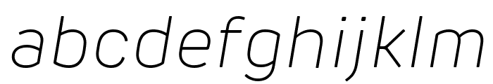 Rubrik Edge New ExtraLight Italic Font LOWERCASE