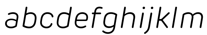 Rubrik New Light Italic Font LOWERCASE