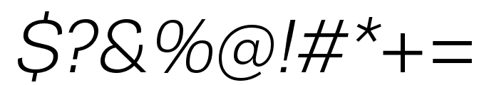 Runda Light Italic Font OTHER CHARS