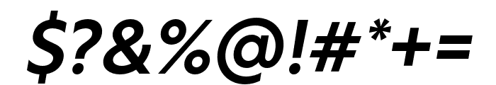 Rustica Medium Italic Font OTHER CHARS